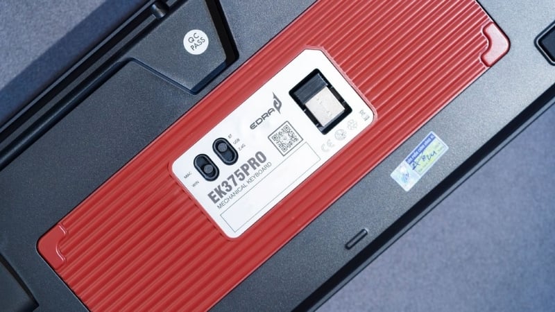 Bàn phím cơ E-Dra không dây EK375 Pro Alpha Red Switch có kết nối USB Type-C tiện dụng