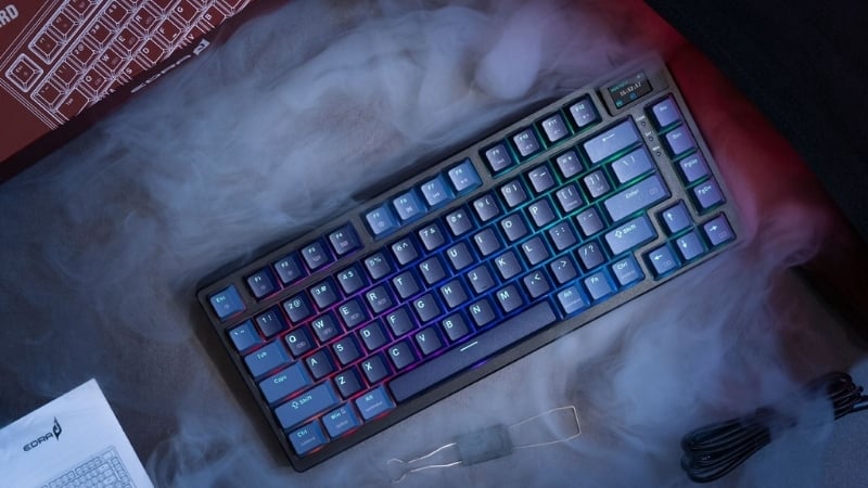 Bàn phím E-Dra không dây EK375 Pro Beta Brown Switch có thiết kế TKL gọn gàng