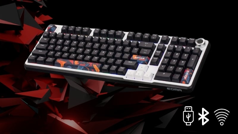 Bàn phím cơ E-Dra EK398S Red Switch có 3 chuẩn kết nối linh hoạt