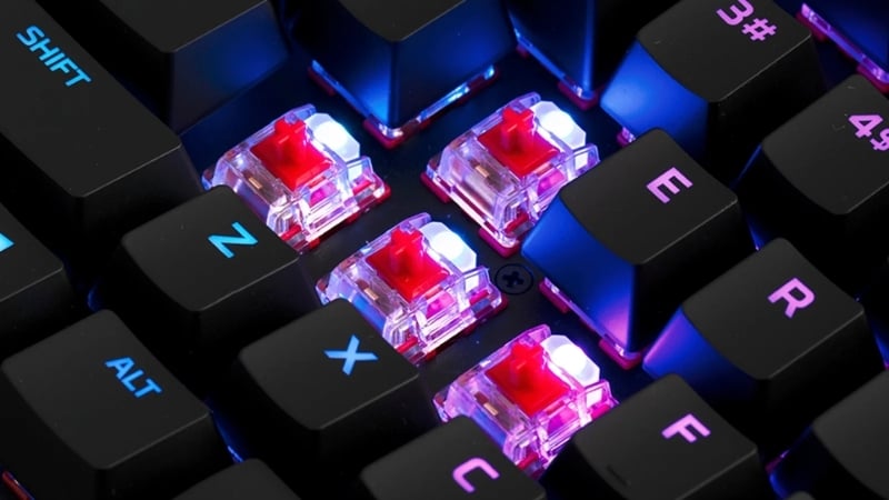 Bàn phím HyperX Alloy Origins Core TKL RGB Blue Switch cho cảm giác nhấn rõ ràng
