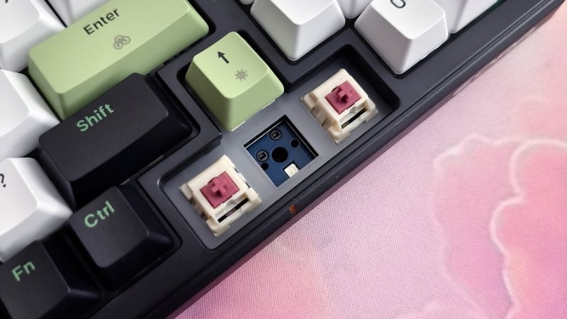 Bàn phím cơ không dây E-Dra EK398W (Black + White + Green) được trang bị switch Blueberry Linear