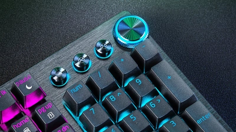 Bàn phím cơ Razer Huntsman V3 Pro 8KHz có nút xoay đa chức năng