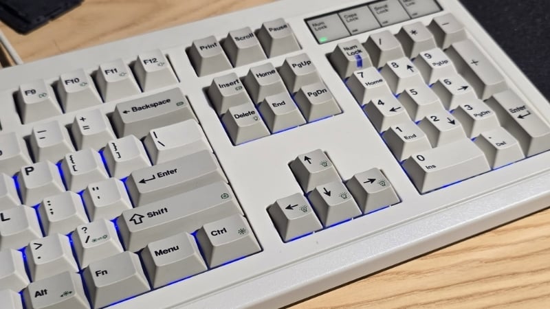 Bàn phím FL-Esports OG104 Retro Grey Coolmint V2 switch có thời lượng pin 
