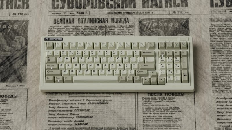 Bàn phím FL-Esports OG104 Retro Grey Coolmint V2 switch có thiết kế Retro fullsize