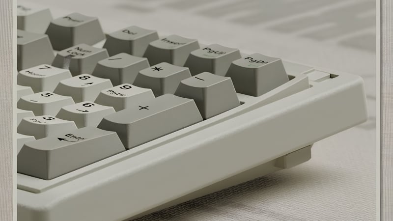 Bàn phím FL-Esports OG104 Retro Grey Coolmint V2 switch có switch Kailh Cool Mint V2 độc đáo