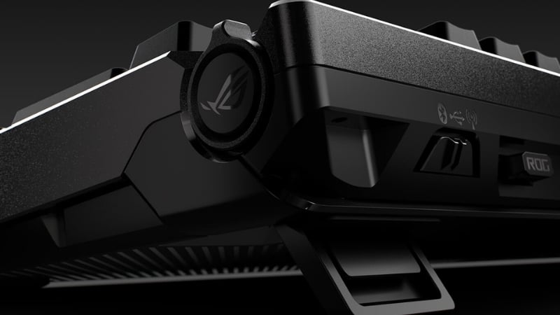 Bàn phím gaming ASUS M901 ROG Azoth 96 HE Black có tri‑mode kết nối linh hoạt