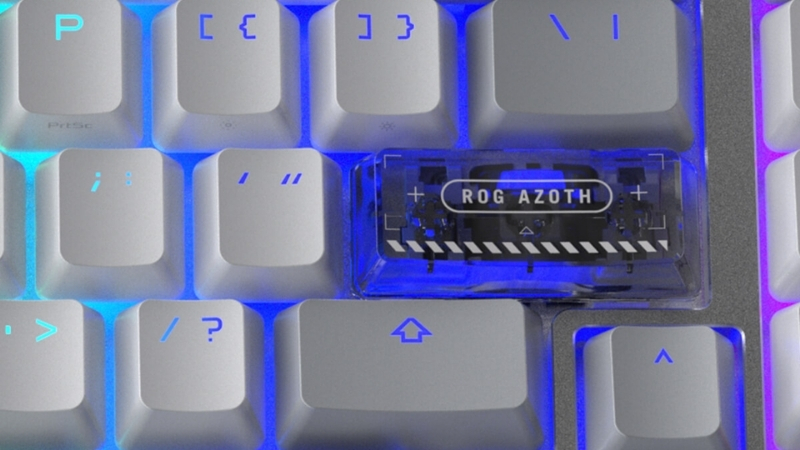 Bàn phím gaming ASUS M901 ROG Azoth 96 HE White có tính năng Rapid Trigger