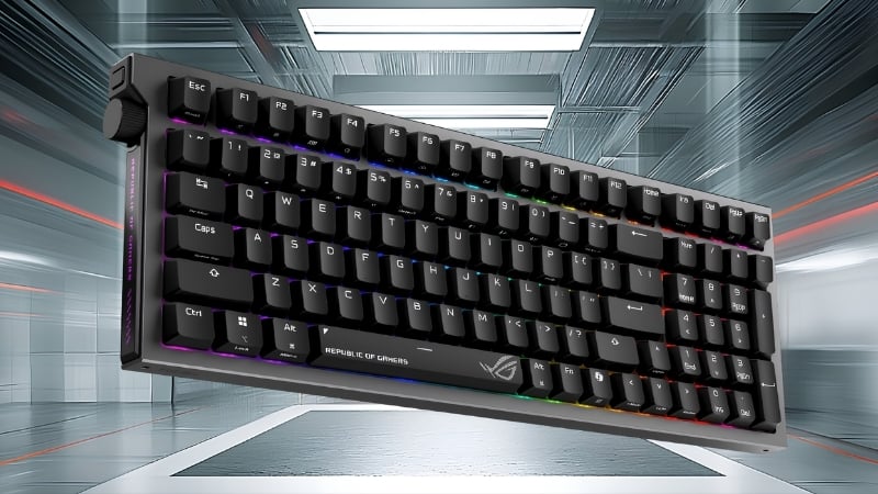 Bàn phím gaming không dây ASUS ROG Strix Morph 96 có thiết kế 96% nhỏ gọn
