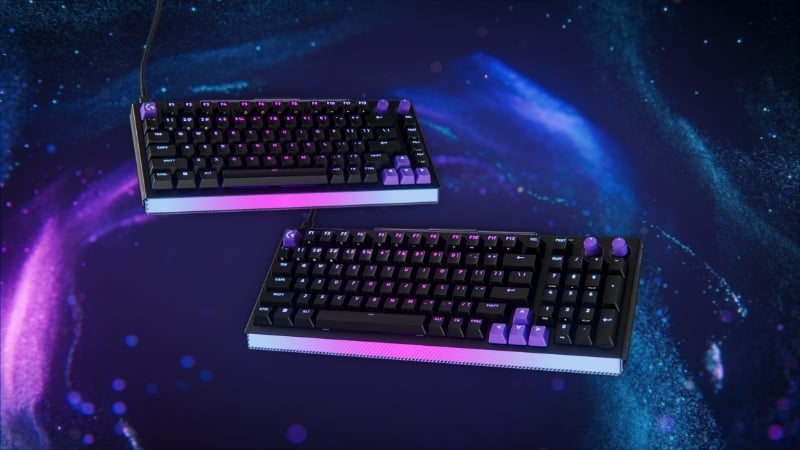 Bàn phím Logitech G512 X 75 TMR 8K Black có thiết kế màu đen đậm chất gaming
