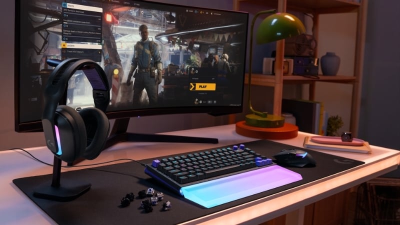 Bàn phím Logitech G512 X 75 TMR 8K Black có layout 75% tối ưu không gian