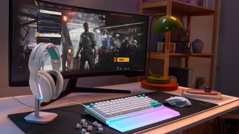 Bàn phím Logitech G512 X 75 TMR 8K White có layout 75% tối ưu không gian