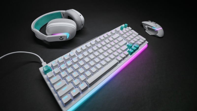 Bàn phím Logitech G512 X 98 TMR 8K White kết hợp độc đáo giữa cơ học và analog