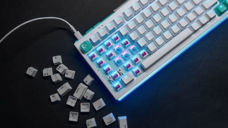 Bàn phím Logitech G512 X 98 TMR 8K White có cụm switch Dual Swap linh hoạt