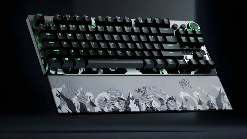 Bàn phím Razer Huntsman V3 Pro Tenkeyless 8KHz - NiKo Edition có thiết kế đầy cá tính