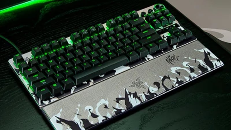 Bàn phím Razer Huntsman V3 Pro Tenkeyless 8KHz - NiKo Edition có kê tay tiện dụng