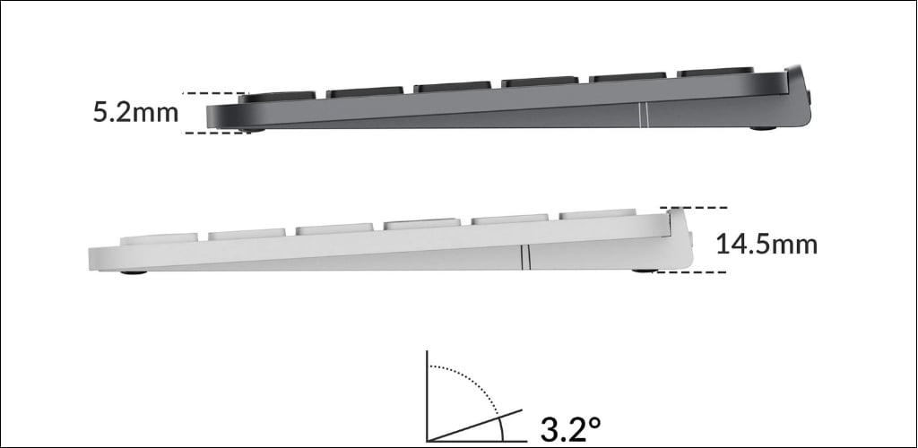 Bàn phím Keychron B6P-K2 sở hữu độ mỏng ấn tượng chỉ 14.5mm