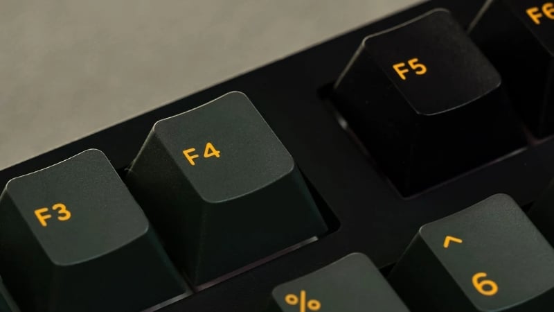 Bàn phím không dây AKKO 3108RF V3 Black&Gold có keycap PBT Double Shot gõ êm tay