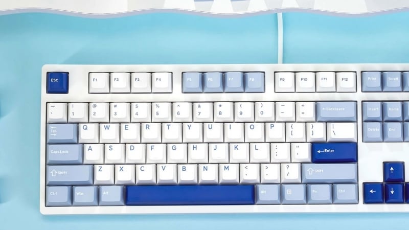 Bàn phím không dây AKKO 3108RF V3 Glacier được trang bị switch Akko Frost Pink