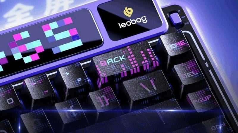 Bàn phím Leobog AMG65 TM AMG6501 cá nhân hóa độc đáo với hệ thống màn hình kép