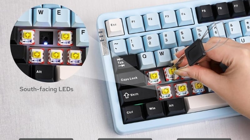 Bàn phím Leobog Hi86 TM HI8603 được trang bị hot-swap 5 pin