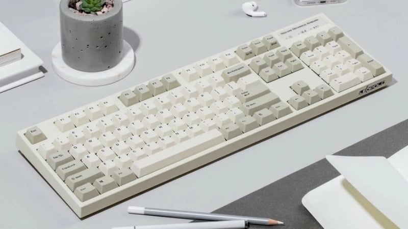 Bàn phím Leopold FC900RBT Bluetooth White Grey Brown Switch có layout fullsize