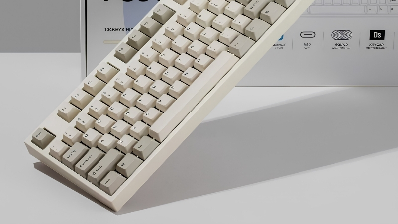 Bàn phím Leopold FC900RBT Bluetooth White Grey Brown Switch có hoàn thiện chắc chắn