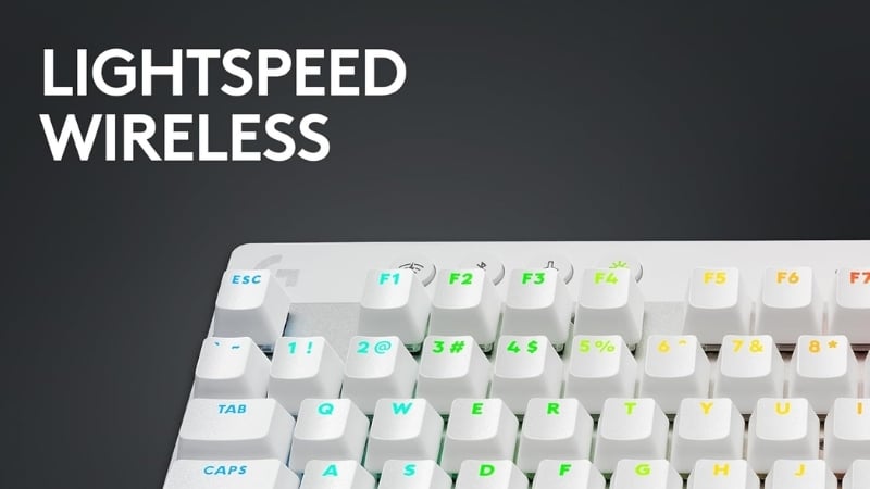 Bàn phím Logitech G Pro X TKL Light Speed Tactile Switch White sử dụng kết nối LIGHTSPEED