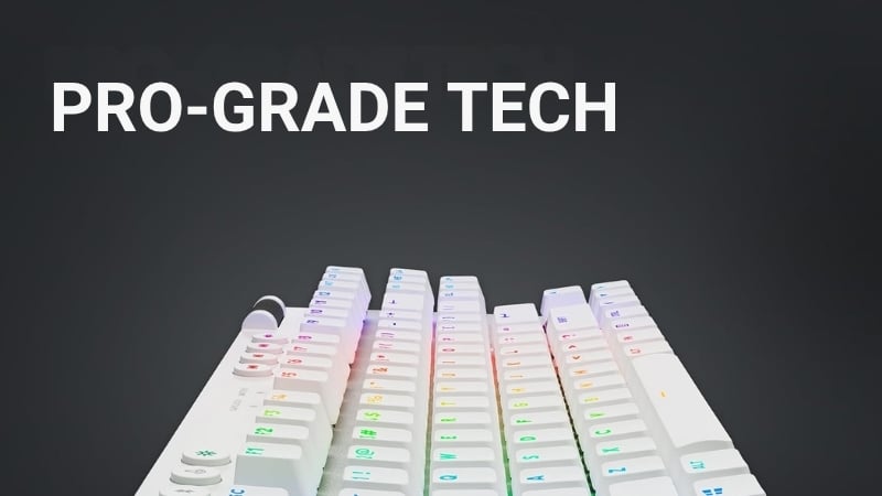 Bàn phím Logitech G Pro X TKL Light Speed Tactile Switch White có keycap PBT Doubleshot