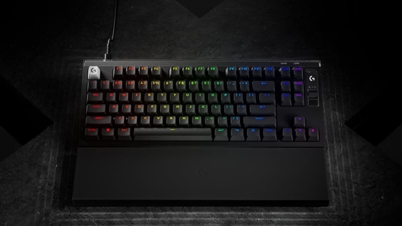 Bàn phím Logitech PRO X2 TKL RAPID 8K Black có thiết kế TKL