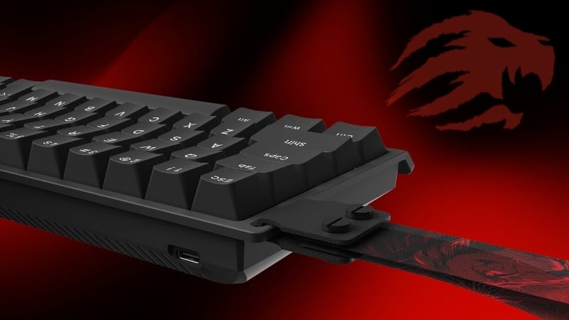 Bàn phím MadLions có dây MAD 60 PRO Magnetic Black sử dụng kết nối có dây