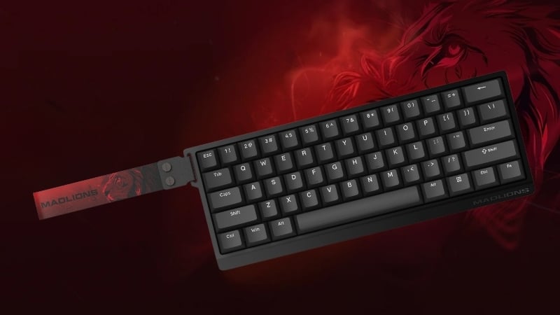 Bàn phím MadLions có dây MAD 60 PRO Magnetic Black có switch Hall Effect Magnetic tùy chỉnh