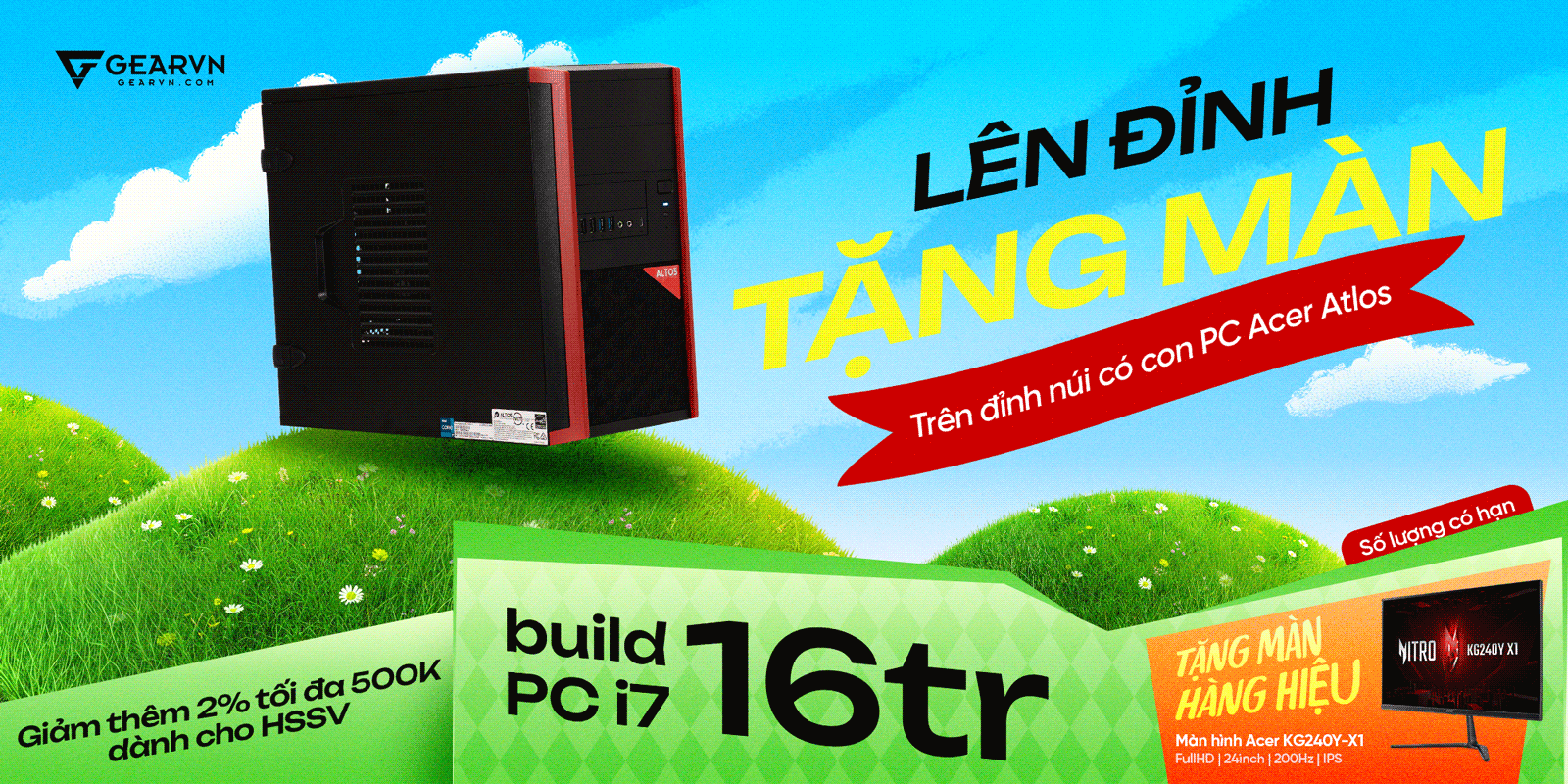 PC Acer Atlos tặng Màn hình