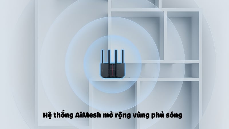 Bộ định tuyến WiFi 7 ASUS RT-BE92U có hệ thống AiMesh mở rộng vùng phủ sóng