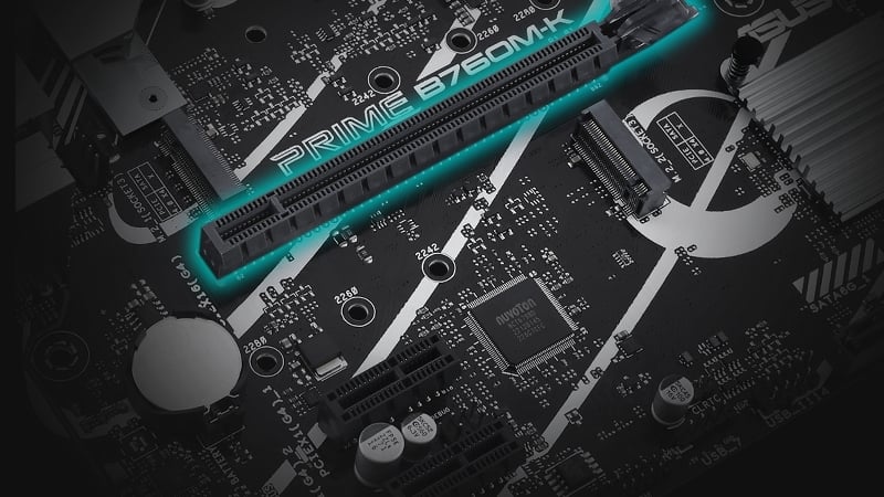 Bo mạch chủ ASUS PRIME B760M-K (DDR5) kết nối đa dạng Aura Sync