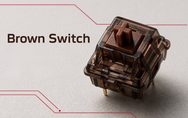 Brown switch là switch tactile có phản hồi xúc giác nhẹ
