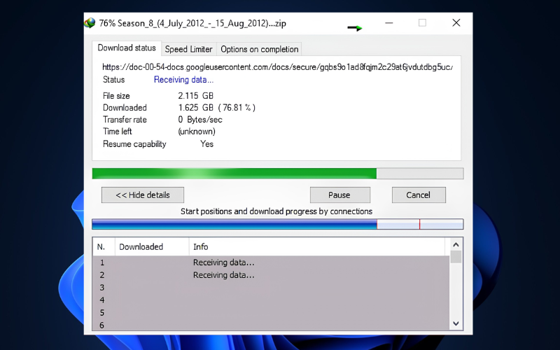 Bạn nên hẹn giờ tắt máy laptop khi cần tải file qua đêm