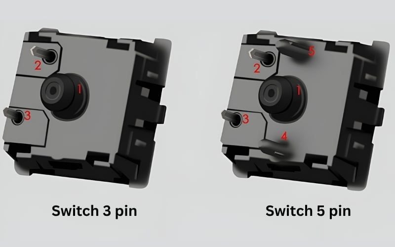 Xác định&nbsp;switch là 3 pin hay 5 pin trước khi thay