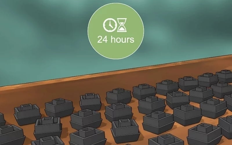 Phơi tự nhiên cho đến khi&nbsp;vỏ và mặt trong keycap đều khô ráo hoàn toàn