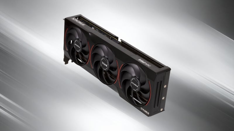 Card màn hình SPARKLE Intel Arc B580 TITAN Nox OC 12GB GDDR6 có ray tracing và công nghệ Intel