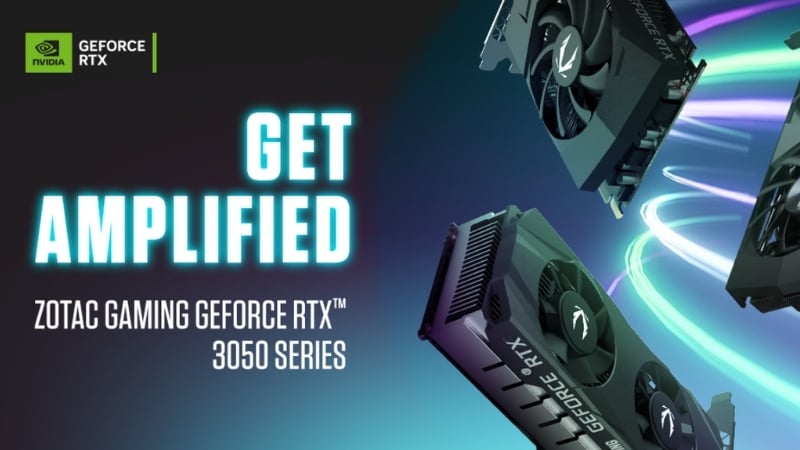 Card màn hình Zotac GEFORCE RTX 3050 TWIN EDGE OC 6GB GDDR6 có hiệu năng gaming mượt