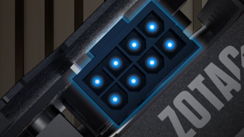 Card màn hình Zotac GEFORCE RTX 5050 TWIN EDGE OC 8GB GDDR6 có nguồn 8-pin dễ lắp đặt