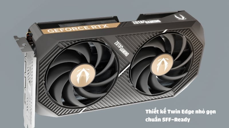 VGA Zotac GeForce RTX 5060 Ti 16GB Twin Edge OC có thiết kế Twin Edge nhỏ gọn