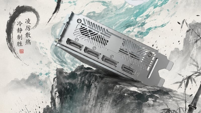 Card màn hình Zotac GeForce RTX 5060 Ti 8GB Moon White OC có các cổng kết nối hiện đại