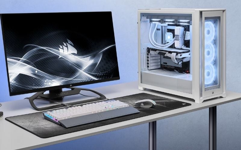 Vỏ máy tính&nbsp;Corsair iCUE 5000X RGB QL TG White (CC-9011233-WW)