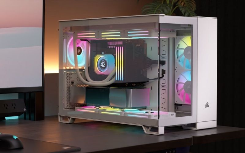 Case mid tower cân bằng giữa không gian lắp linh kiện và kích thước gọn gàng