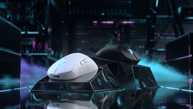 Chuột ASUS ROG KERIS II ACE Wireless White có thiết kế 54 gram