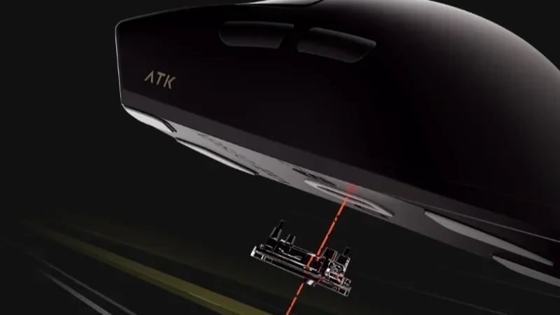 Chuột ATK X1 Tri-mode Wireless Black có độ chính xác cao với cảm biến PAW3395