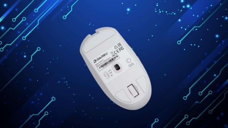 Chuột DareU Không dây EM911T RGB Trắng có cảm biến chính xác
