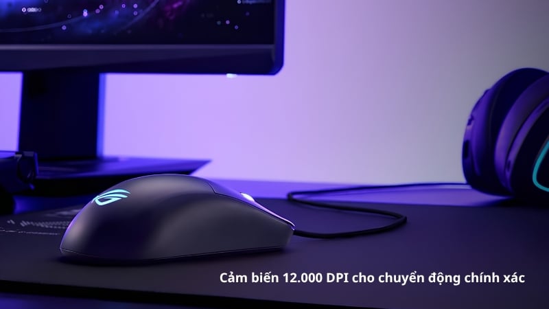 Chuột gaming ASUS ROG Harpe Mini Core có cảm biến 12.000 DPI
