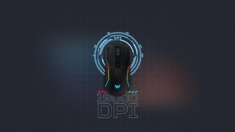 Chuột gaming không dây Predator Cestus 353 có cảm biến quang học chính xác
